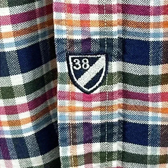 Cremieux Classics Men’s Shirt Sz L Blue White Plaid Button-down 100% Cotton - Picture 7 of 11